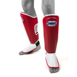 Sandee Authentic Kids Shin Guards Red/White