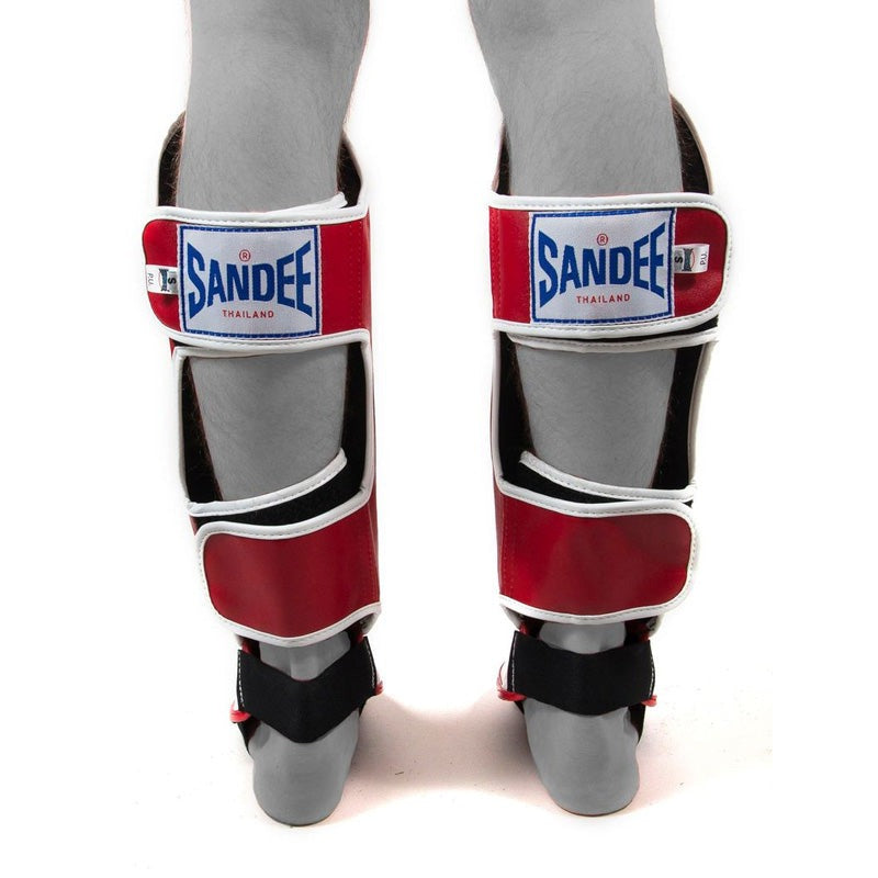 Sandee Authentic Kids Shin Guards Red/White