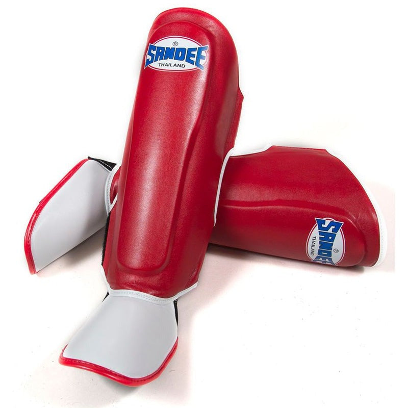 Sandee Authentic Kids Shin Guards Red/White