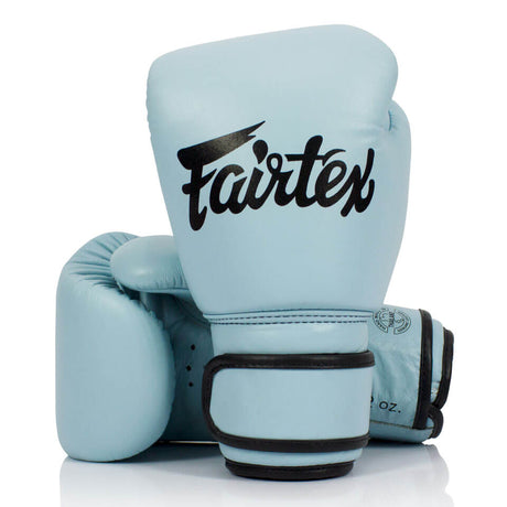 BGV20 Fairtex Pastel Blue Velcro Boxing Gloves - Gymzey.com