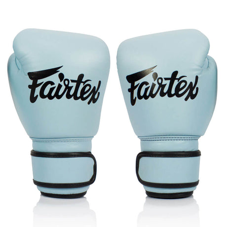 BGV20 Fairtex Pastel Blue Velcro Boxing Gloves - Gymzey.com