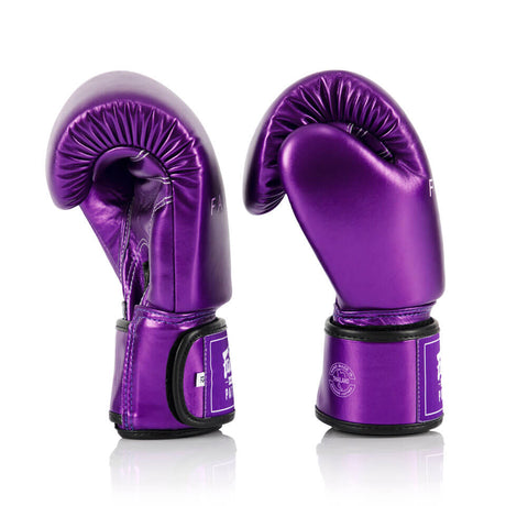 BGV22 Fairtex Metallic Purple Boxing Gloves - Gymzey.com