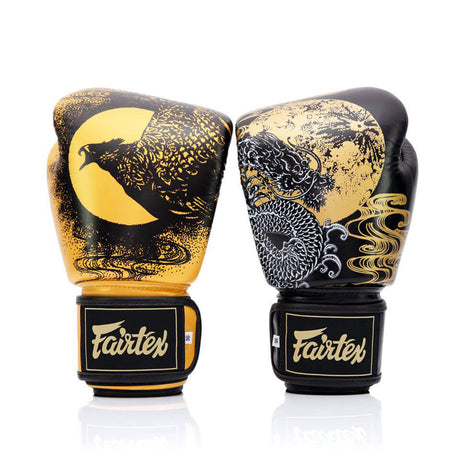 BGV26 Fairtex Harmony Six Black-Gold Boxing Gloves - Gymzey.com