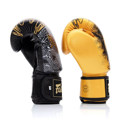 BGV26 Fairtex Harmony Six Black-Gold Boxing Gloves - Gymzey.com