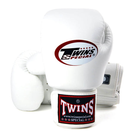 Twins BGVL3 Velcro Boxing Gloves White - Gymzey.com