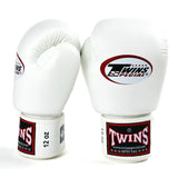 Twins BGVL3 Velcro Boxing Gloves White - Gymzey.com