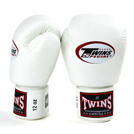 Twins BGVL3 Velcro Boxing Gloves White - Gymzey.com