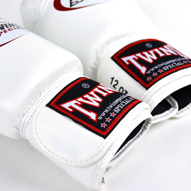 Twins BGVL3 Velcro Boxing Gloves White - Gymzey.com