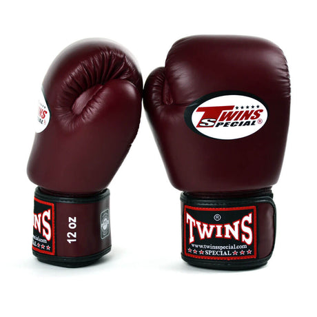 Twins BGVL3 Velcro Boxing Gloves Maroon - Gymzey.com