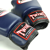 TwinsBGVL3 Velcro Boxing Gloves Navy Blue - Gymzey.com