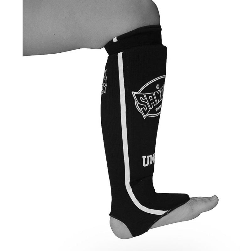 Sandee Slip-on Competition Shinguards Black/White