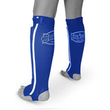 Sandee Slip-on Competition Shinguards Blue/White