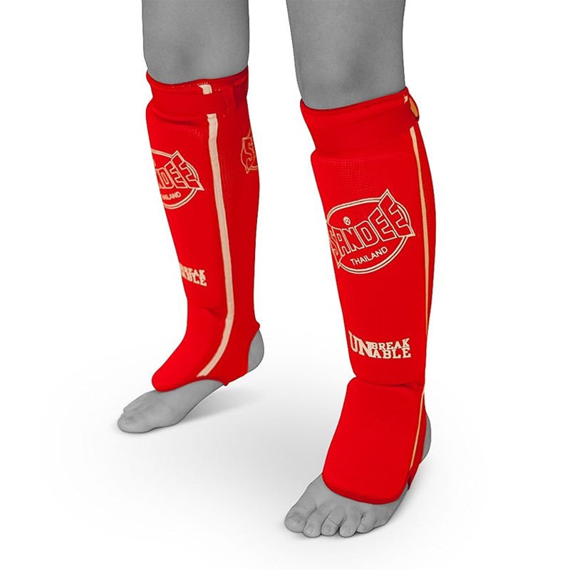 Sandee Slip-on Competition Shinguards Red/White