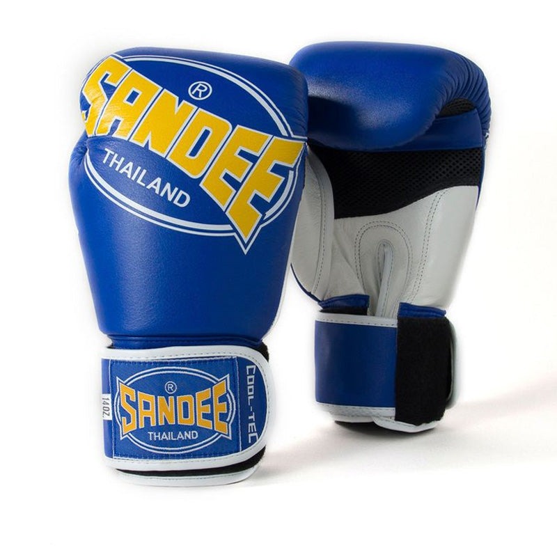 Sandee Cool-Tec Muay Thai Gloves Blue/Yellow