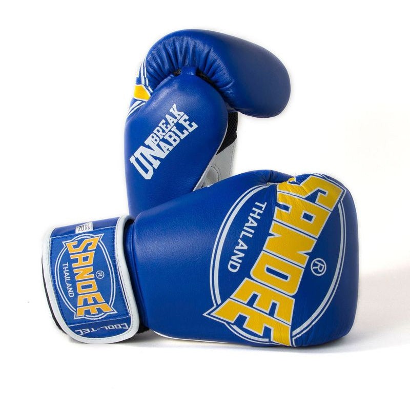 Sandee Cool-Tec Muay Thai Gloves Blue/Yellow