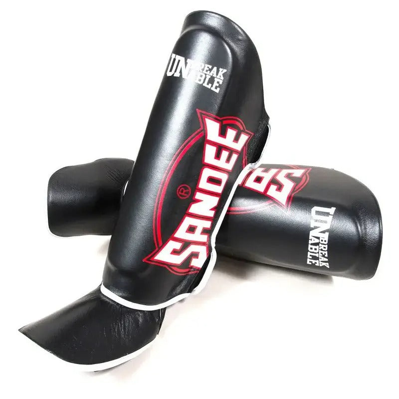 Sandee Cool-Tec Shin Guards Black/White/Red