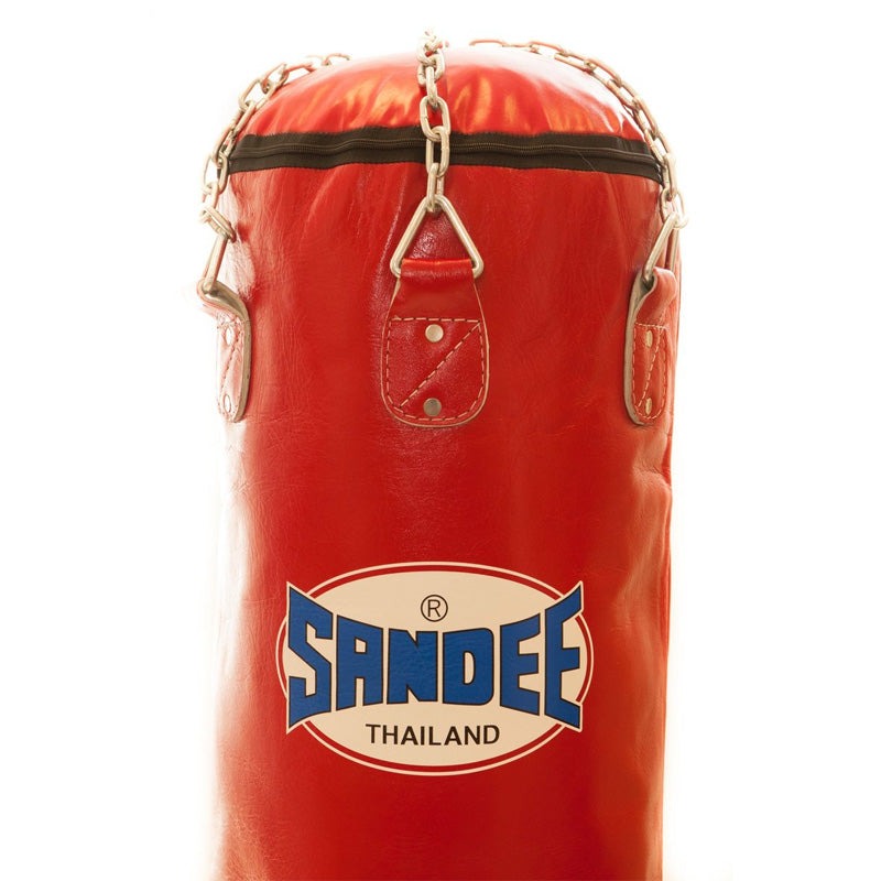 Sandee Full Leather Punch Bag Red