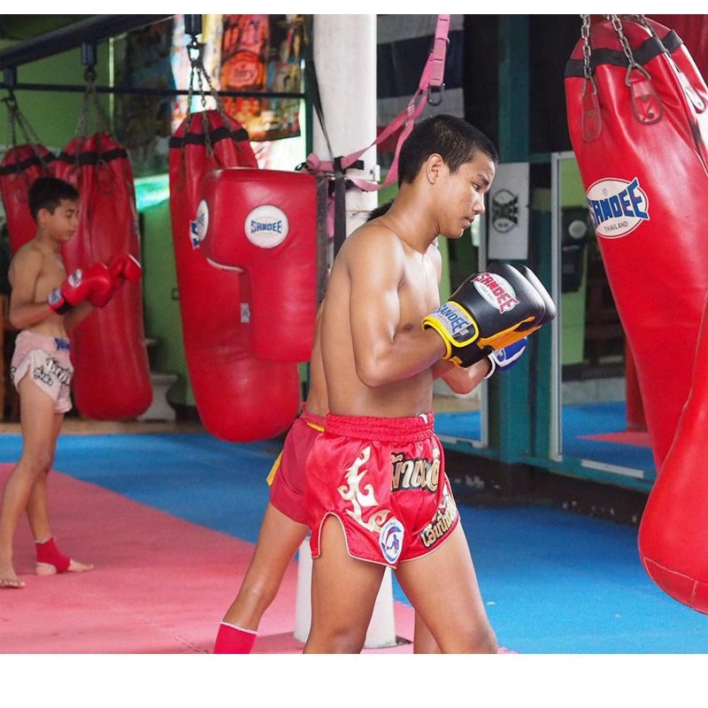 Sandee Full Leather Punch Bag Red