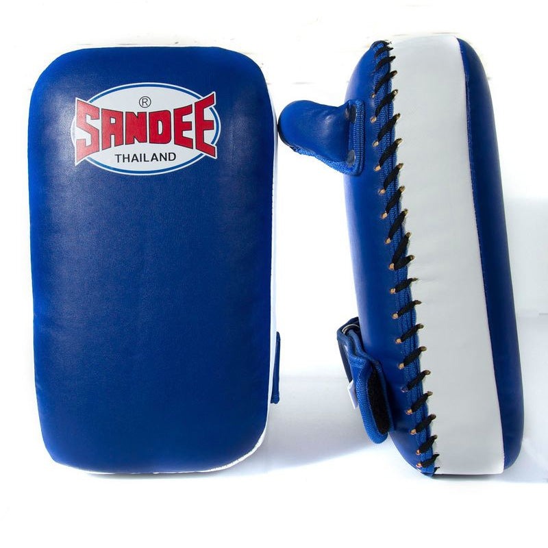 Sandee FTP2 Extra Thick Flat Thai Kick Pads Blue/White