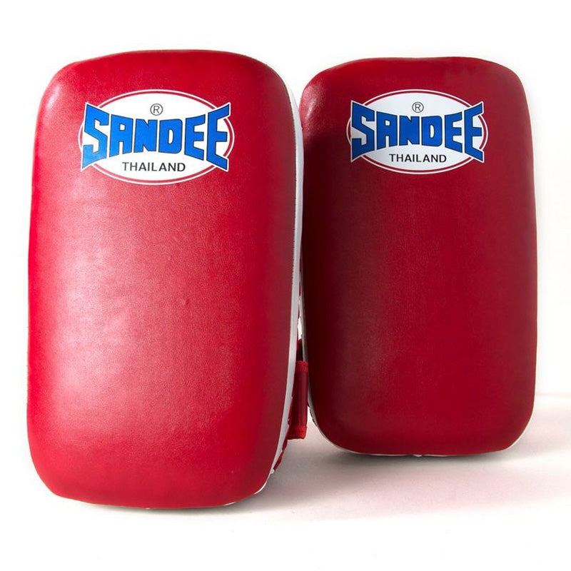 Sandee FTP2 Extra Thick Flat Thai Kick Pads Red/White