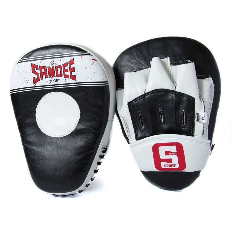 Sandee Sport Curved Focus Mitts Black/White