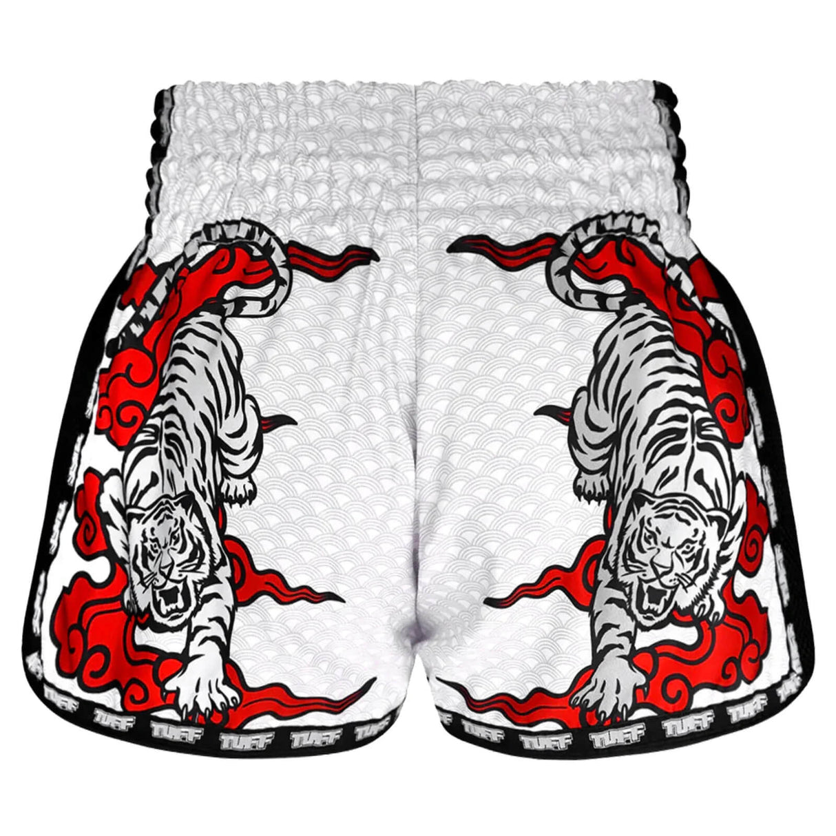 TUFF MSC121 Retro Shorts White Twin Tiger