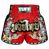 TUFF MSC122 Retro Shorts Red Twin Tiger