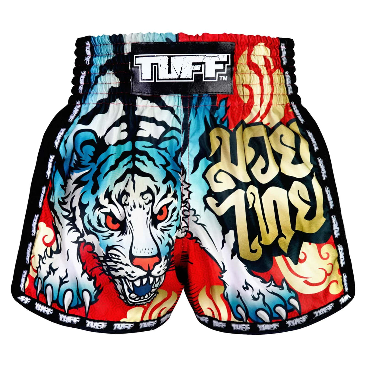 TUFF MSC126 Retro Shorts Red Furious Tiger