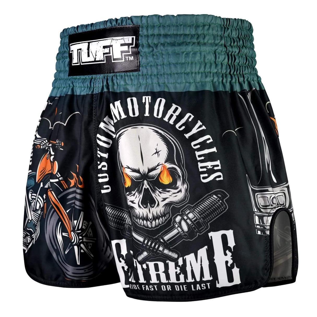 TUFF RMS109 Retro Shorts The Skull Rider