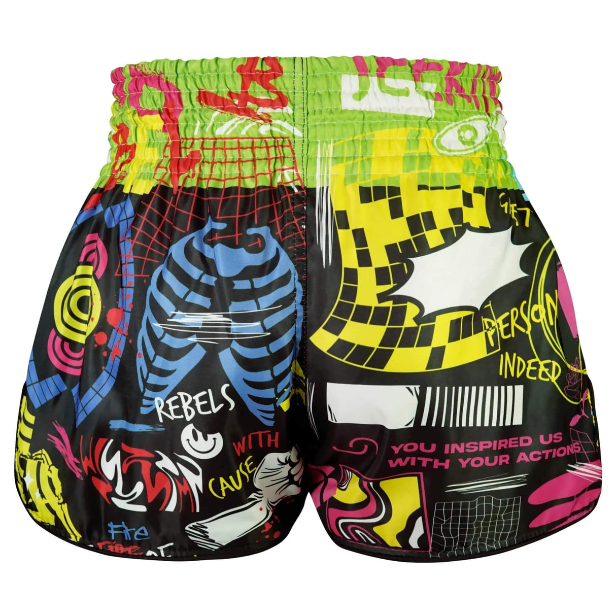 TUFF RMS119 Retro Shorts Neon Graffiti