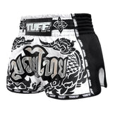 TUFF MSC108 Muay Thai Shorts Retro White The Great Hongsa