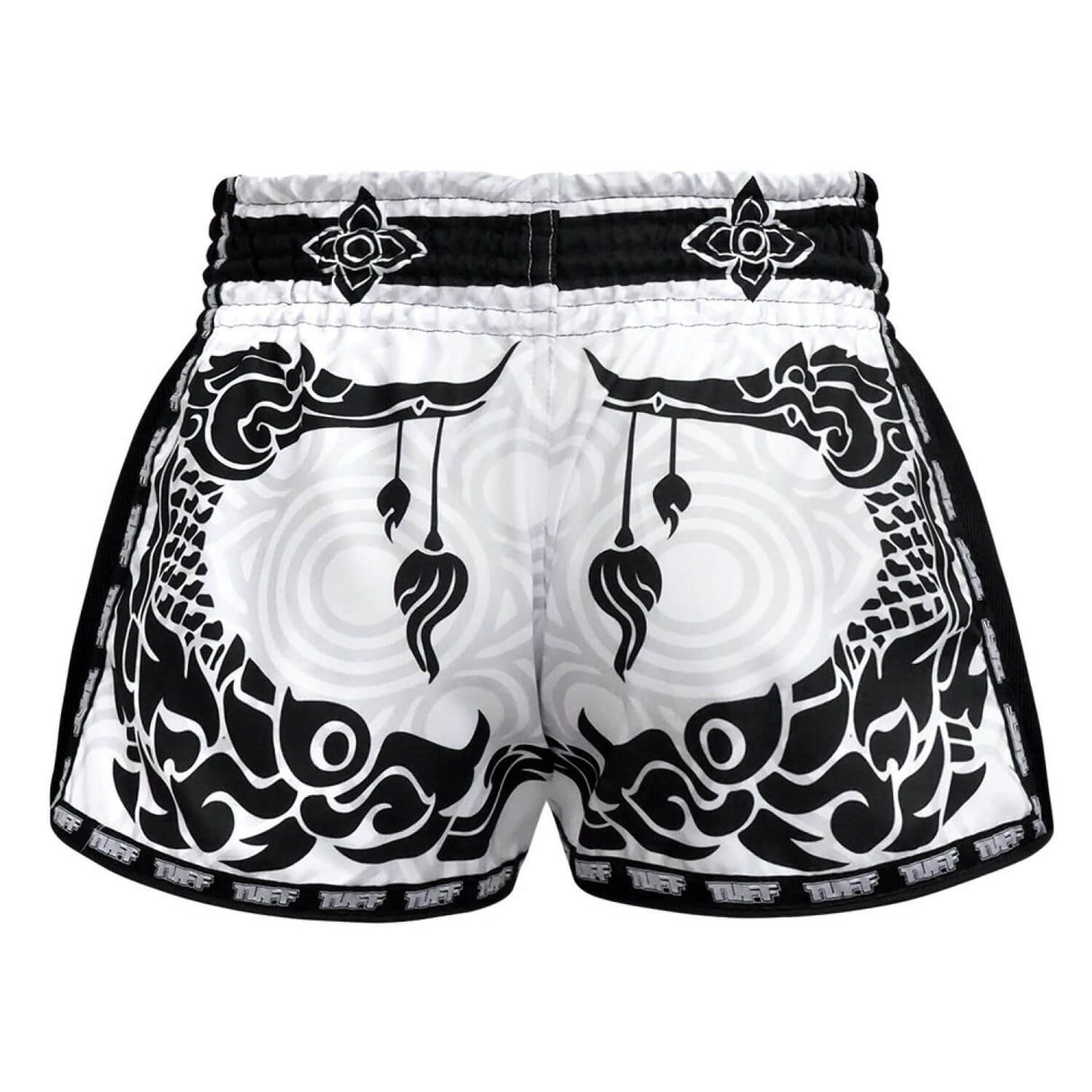 TUFF MSC108 Muay Thai Shorts Retro White The Great Hongsa