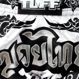 TUFF MSC108 Muay Thai Shorts Retro White The Great Hongsa