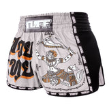 TUFF MSC118 Muay Thai Shorts Retro Grey Hanuman Yantra