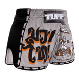 TUFF MSC118 Muay Thai Shorts Retro Grey Hanuman Yantra