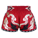 TUFF MRS206 Muay Thai Shorts Retro Red Yantra