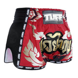 TUFF MRS206 Muay Thai Shorts Retro Red Yantra