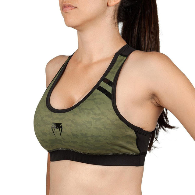 Venum Womens Power 2.0 Sports Bra - Khaki/Black - Gymzey.com