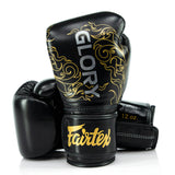 Fairtex BGVG3 Glory Velcro Boxing Gloves Black/Gold