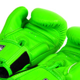 Twins BGVL3 Velcro Boxing Gloves Lime Green - Gymzey.com