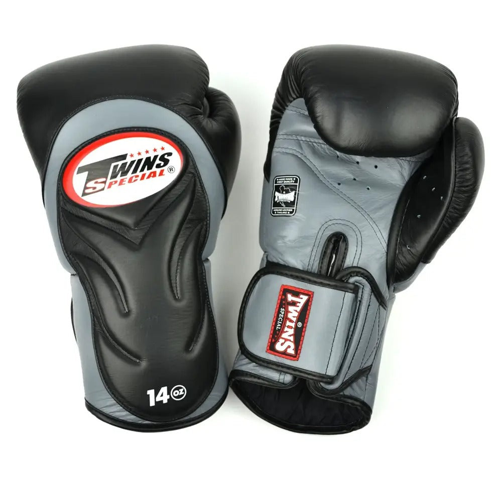 Twins BGVL6 Deluxe Sparring Gloves Grey/Black