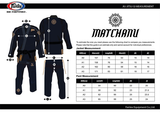 Fairtex Premium BJJ Gi Treeburam - Black