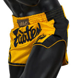 Fairtex BS1701 Slim Cut Muay Thai Shorts Yellow