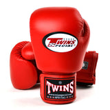 Twins BGVL3 Velcro Boxing Gloves Red - Gymzey.com