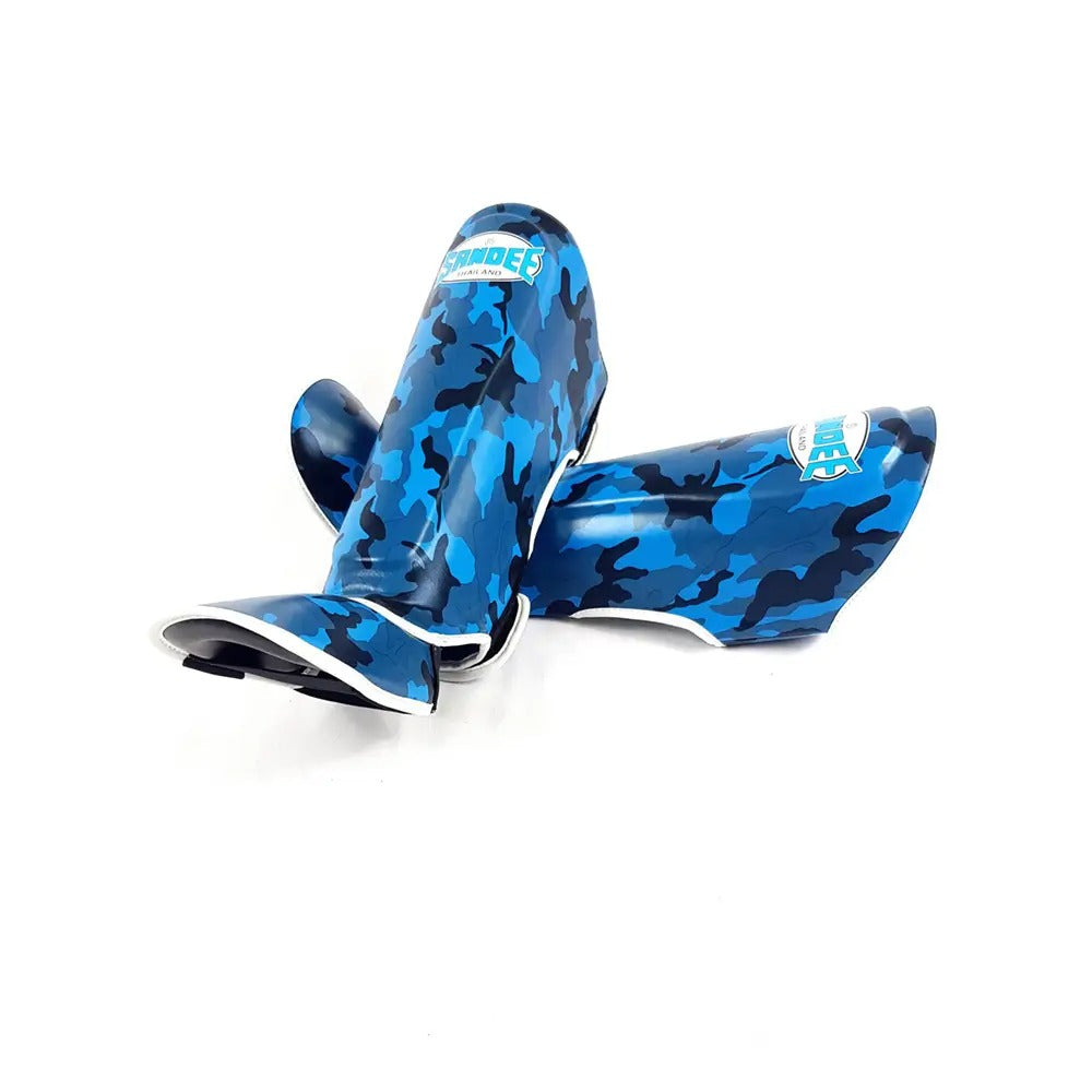 Sandee Shin Guards Camo Blue