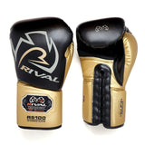 Rival RS100 Professional Sparring Gloves Black/Gold