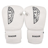 Diagor Olympic Elite Boxing Gloves 14oz Ivory White - Gymzey.com