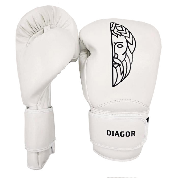 Diagor Olympic Elite Boxing Gloves 14oz Ivory White - Gymzey.com