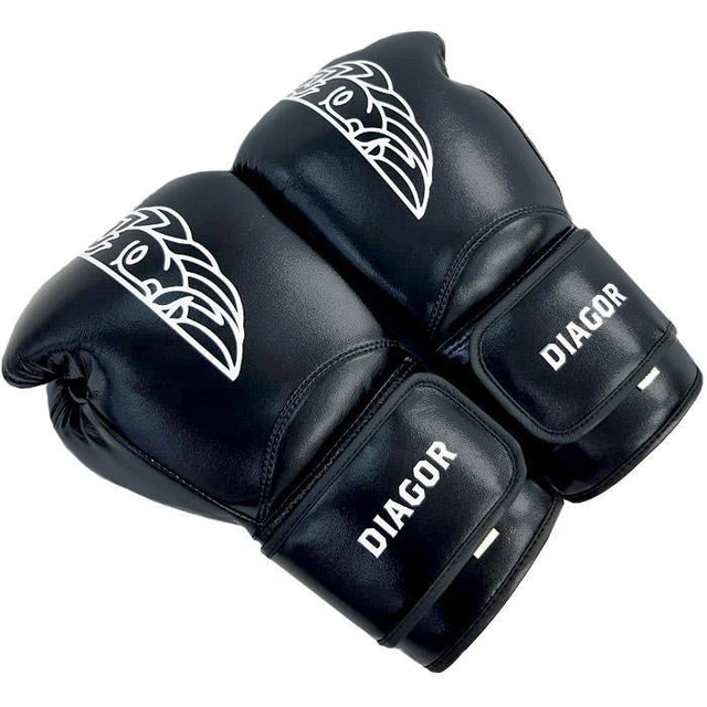 Diagor Olympic Boxing Gloves 10oz Black - Gymzey.com