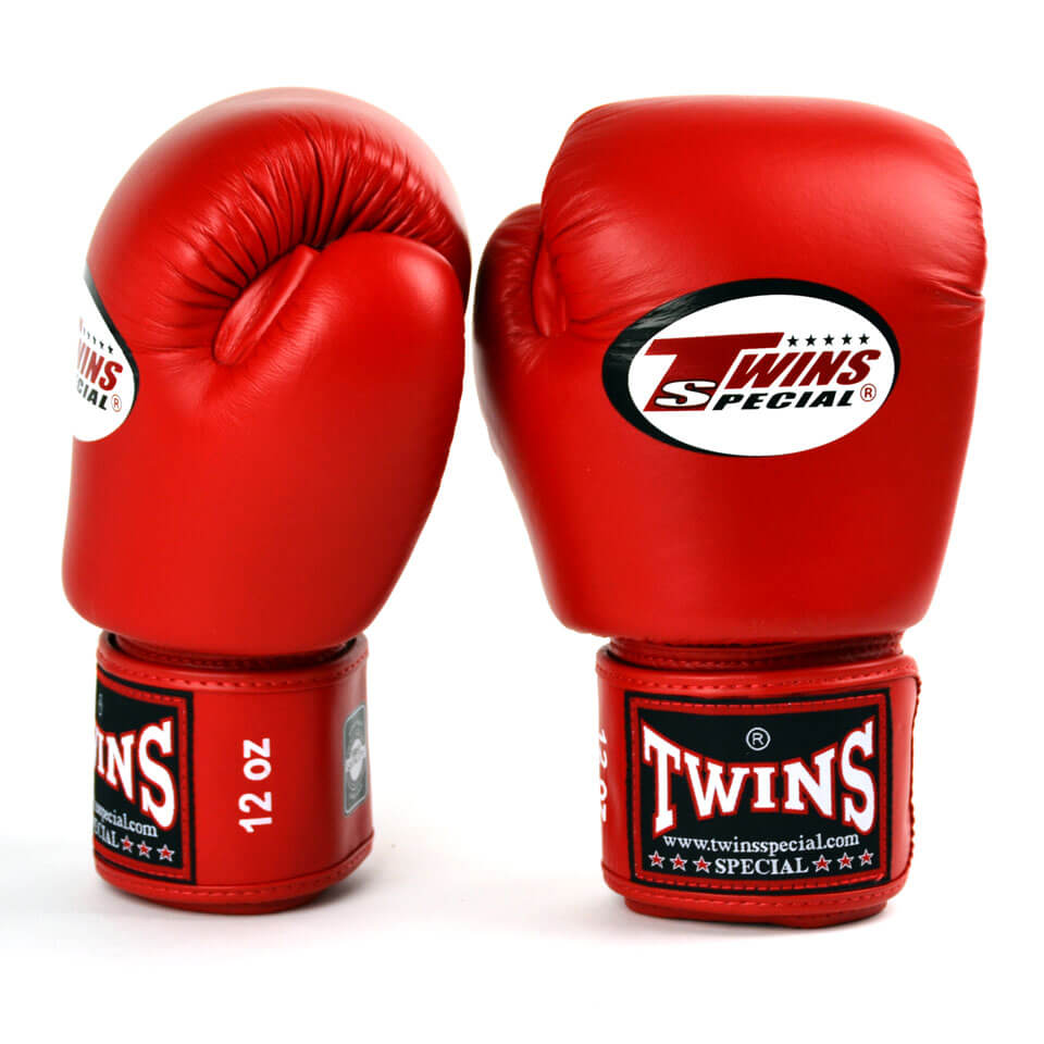 Twins BGVL3 Velcro Boxing Gloves Red - Gymzey.com